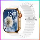 Smartwatch Watch 9 Branco ProMax Amoled NFC + 3 Pulseiras GPS Traking + 20 modos Esportivos