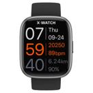 Smartwatch x-watch grafite silicone preto xswuqpi005a cor:preto
