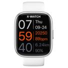 Smartwatch x-watch prata silicone branco xswuqpi007a cor:branco