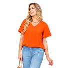 Sml fashion blusa manga flare lisa premium