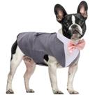 Smoking para cães DORA BRIDAL pequeno de 29 cm nas costas com gravata borboleta