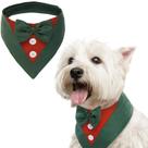Smoking para cães FUAMEY Formal, gravata borboleta de Natal ajustável S