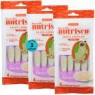 Snack cremoso nutrisco cães 14g salmão com 4 un - kit com 3