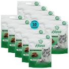 Snack hana healthy life ômega complex para gatos adultos 60g kit com 10