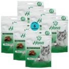 Snack hana healthy life ômega complex para gatos adultos 60g kit com 6