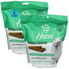 Snack hana life dental care cães adultos raças mini e pequenas 450g kit com 2