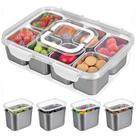Snackle Box Gifhomfix Bandeja Dividida de Aço Inoxidável Snackle Box Gifhomfix Bandeja Dividida de Aço Inoxidável