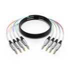 Snake Cable PRORECK de áudio blindado de 4 canais TRS de 15 pés 1/4"