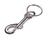 Snap Hook Hillman 701306 de metal com chaveiro, pacote com 5 - branco