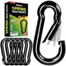Snap Hooks PAMAZY 6 unidades, 8 cm, 209 kg, capacidade, aço preto
