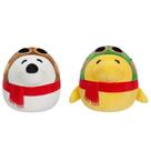 Snoopy Aviador Squishmallows Original 20cm + Woodstock - Pacote com 2