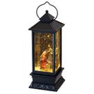 Snow Globe Lantern Romance Nativity Music com temporizador de 12 polegadas