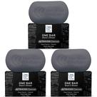 Soap Bar One com carvão ativado Nature 100g, pacote com 3