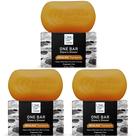 Soap Bar One com cúrcuma curativa natural, pacote com 100 g e 3