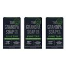 Soap The Grandpa Soap Company Pine Tar 125 ml 3 em 1, pacote com 3 Soap The Grandpa Soap Company Pine Tar 125 ml 3 em 1, pacote com 3