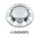 Sobre tampa do cubo da tração mb cromada 4 unidades Sobre tampa do cubo da tração mb cromada 4 unidades