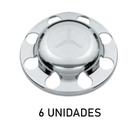 Sobre tampa do cubo da tração mb cromada 6 unidades