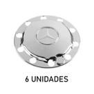 Sobre tampa do cubo da tração mb cromada 6 unidades Sobre tampa do cubo da tração mb cromada 6 unidades