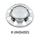 Sobre tampa do cubo da tração mb cromada 8 unidades Sobre tampa do cubo da tração mb cromada 8 unidades