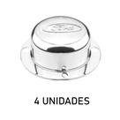 Sobre Tampa Do Cubo Dianteiro Ford Cromada 4 Unidades