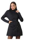 Sobretudo casaco Feminino Com 10 Botoes