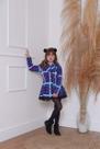 Sobretudo Casaco Infantil Trench Coat Botões Rendinha Cor:Azul E ROSATamanho:4