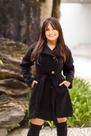 Sobretudo Feminino Preto Super Elegante