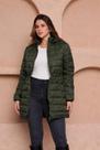Sobretudo Feminino Puffer Alongado Acolchoado Jaqueta COR:VERDE MILITARTAMANHO:GG