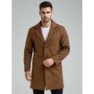 Sobretudo Masculino Casaco Longo Lã Batida Jaqueta Clássico Elegante Frio Estilo Inverno Refinado