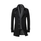 Sobretudo Masculino Elegante E Versátil De Lã Com Cachecol Para Outono Inverno, Moda Casual E Sobretudo Masculino Elegante E Versátil De Lã Com Cachecol Para Outono Inverno, Moda Casual E