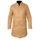 Sobretudo Masculino Longo Lã Alto Padrão Parka Elegante Luxo