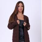 Sobretudo Tricot Feminino Inverno Trança Elegante Confortável