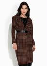 Sobretudo Xadrez Casaco Feminino Alongado Moda Evangélica