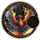 Sobriety Coin MilestoneMint Phoenix Sobriety 5 anos com conjunto