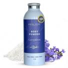 SoCal Suds & Company Pó corporal natural sem talco com pó de araruta, caulim e extrato de casca de álamo tremedor para pele macia e delicada Lavanda, 4 onças, pacote com 1 pacote
