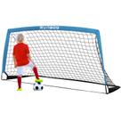 Soccer Goal RUNBOW, portátil para crianças de 6 x 4 pés com bolsa de transporte, cinza, azul