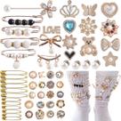 Sock Charms KJML DIY 55 unidades Sock Charms Pins Gold Sock Jewelry