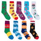 Socks Odd Sox Crazy, pacote com 9 unidades, tema de comida para café da manhã