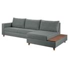 Sof Fixo com Chaise Milo Grafite 2,58cm PŽs Madeira