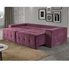 Sof Retrtil e Reclinvel com Molas 3 Lugares 2,30cm Noruega Roxo