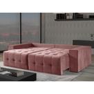 Sof Retrtil e Reclinvel com Molas 4 Lugares 2,50cm Noruega Rose