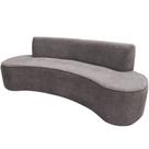 Sofá 02 Lugares 150cm Mônaco Poliéster Cinza Claro - Nexta Casa