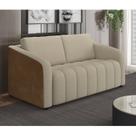 Sofá 02 Lugares com Assento Fixo e Encosto com Almofadas Soltas Sidney