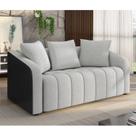 Sofá 02 Lugares com Assento Fixo e Encosto com Almofadas Soltas Sidney