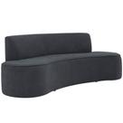 Sofá 03 Lugares 180cm Mônaco Bouclé Cinza Azulado - Nexta Casa