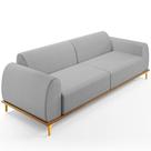 Sofá 03 Lugares Para Sala De Estar Kiev 210 Cm Cinza D-315