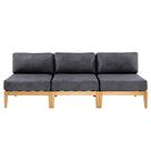 Sofá 03 Lugares Sem Braço Cannes Preto Mel - 72404