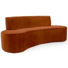 Sofá 04 Lugares 230cm Mônaco Veludo Camel - Nexta Casa Sofá 04 Lugares 230cm Mônaco Veludo Camel - Nexta Casa