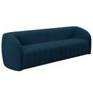 Sofá 04 Lugares Para Sala De Estar 292 cm Lazio M03 Veludo Azul - Lyam Decor