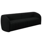 Sofá 04 Lugares Para Sala De Estar 292 cm Lazio M03 Veludo Preto - Lyam Decor